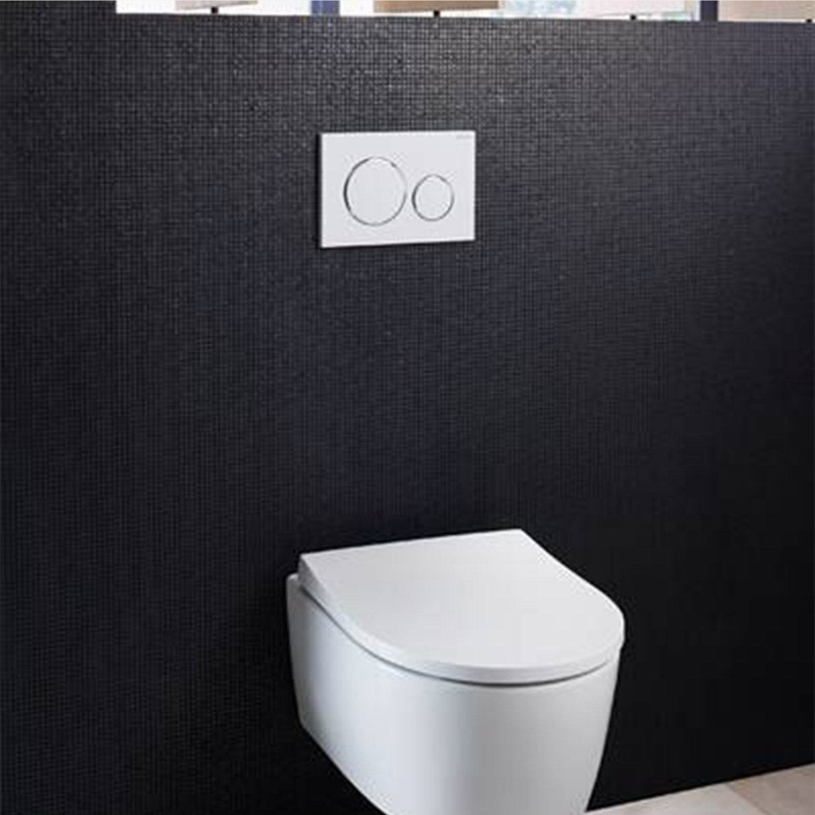 WC cu Clapetă Negru